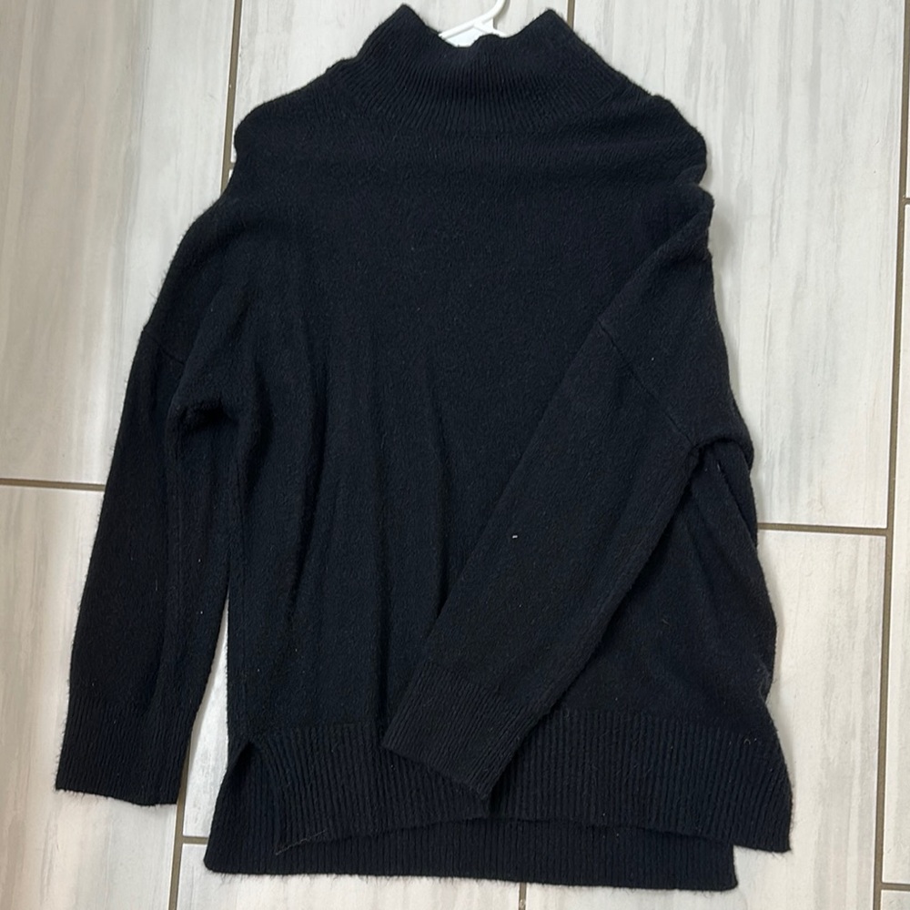 Women's Black Turtleneck Sweater